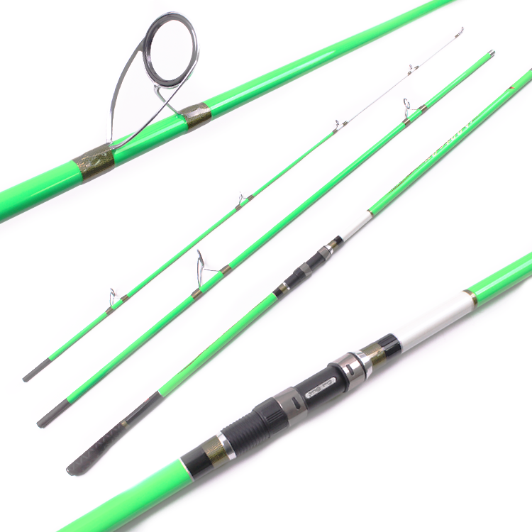 SFR020 Green color graphite fishing rod blanks 3 sections surf casting rod fuji surf fishing rod