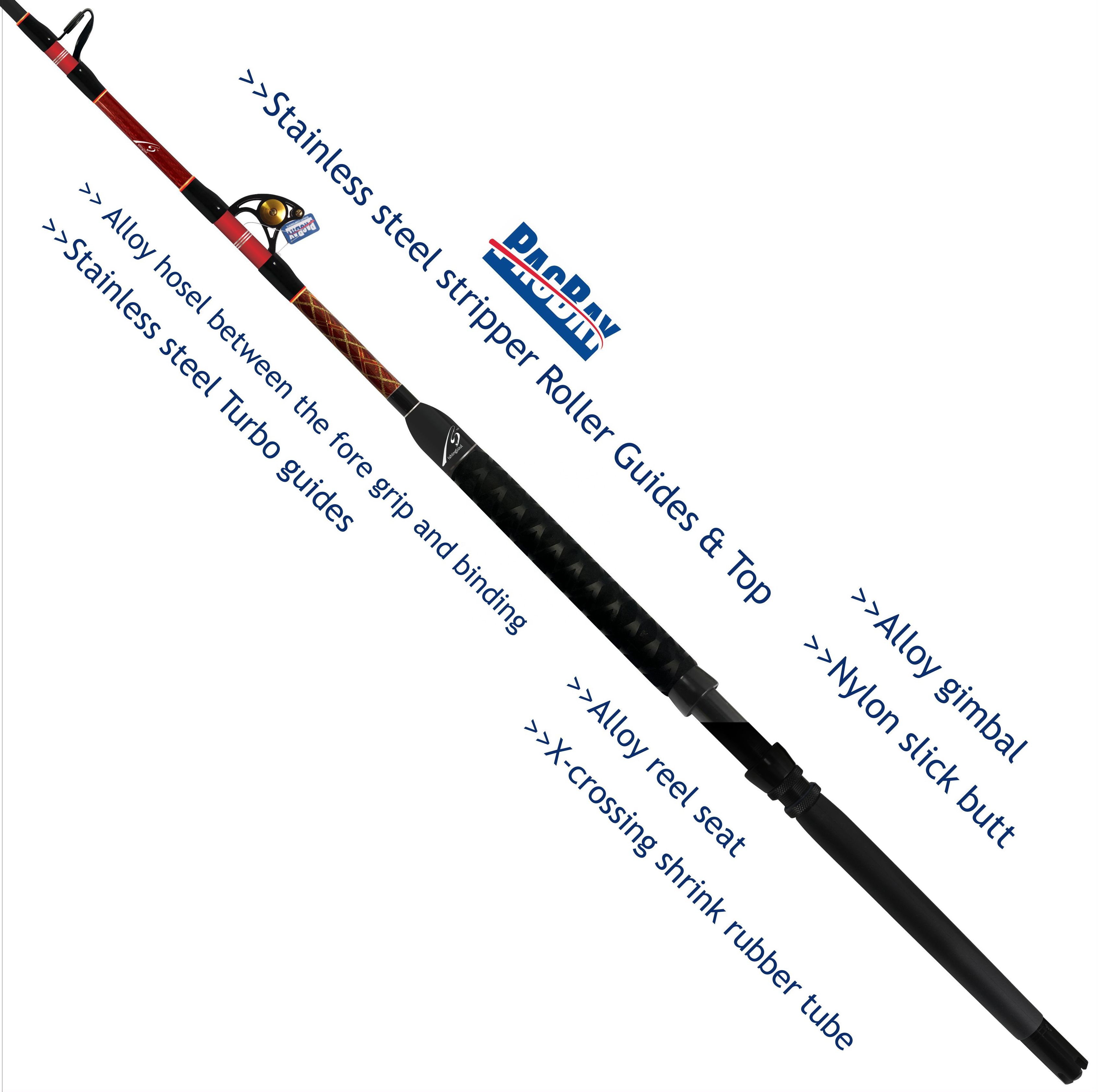 GM314  Big game Boat trolling fishing pole rod