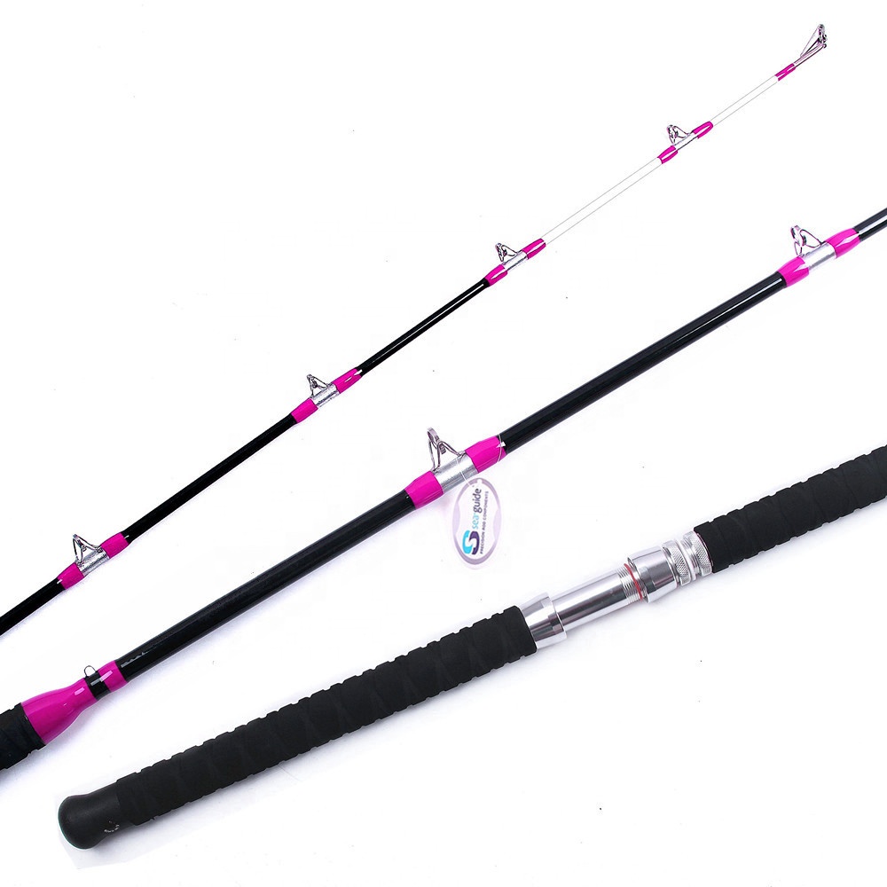 CFR004  fibre glass epoxy blank spiralled line catfish fishing rod