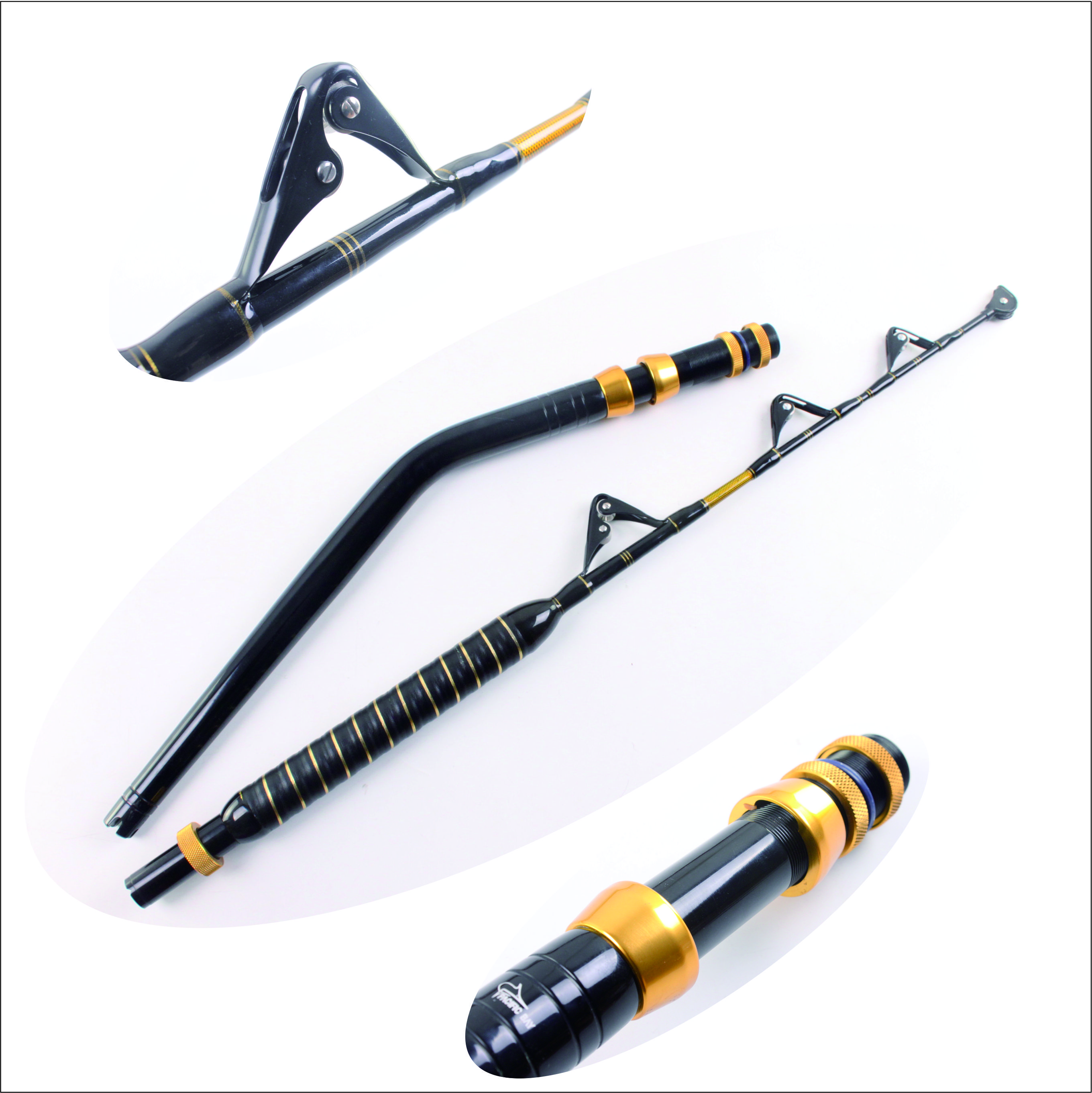 GMR100 heavy deuty roller guide game trolling fishing rod 