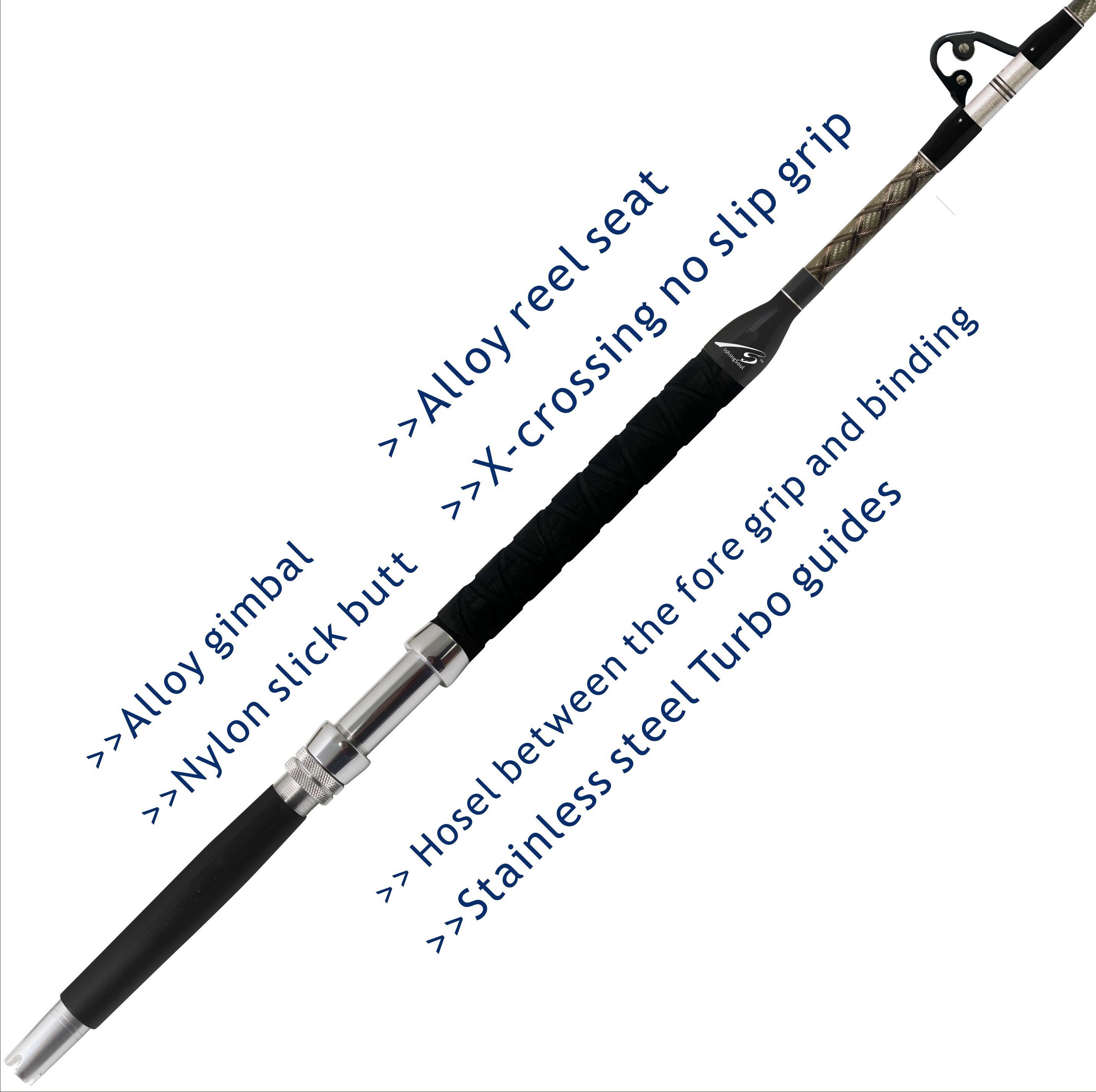 GMR313  Big game Boat trolling fishing pole rod