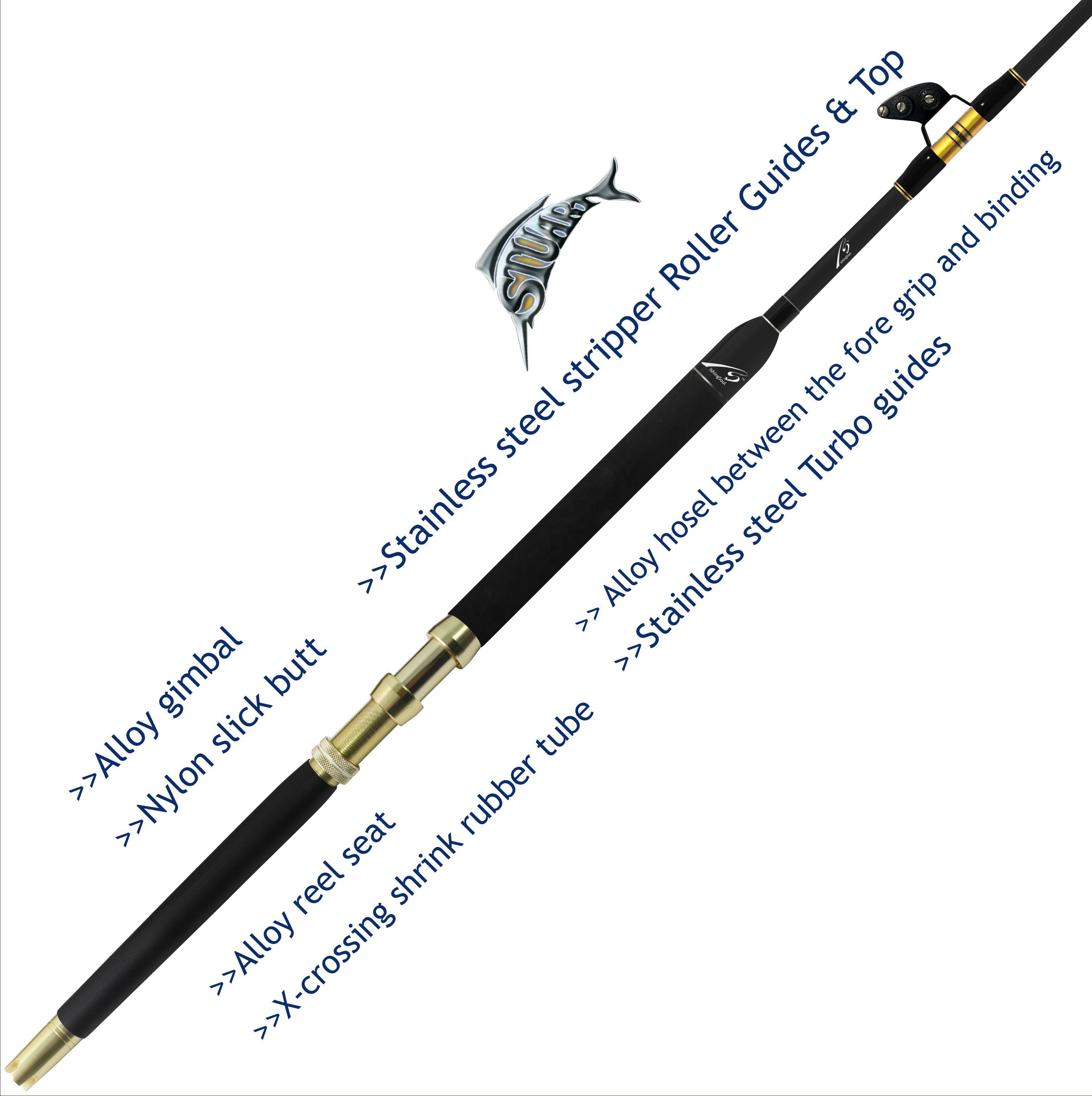 GMR315  Big game Boat trolling carbon fishing pole rod